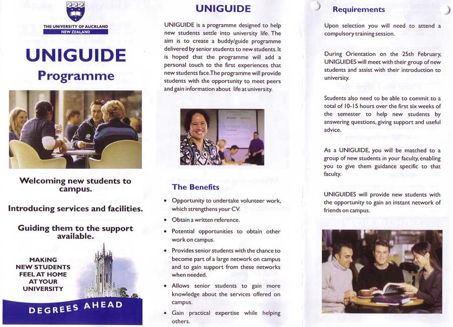 Auckland University Uniguide Brochure