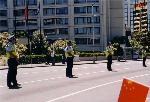 Police guarding Hu Jintao's entrance