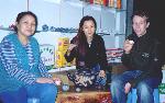 Auntie, Nancy and Daniel drink tea in a tea shop in ShunDe China